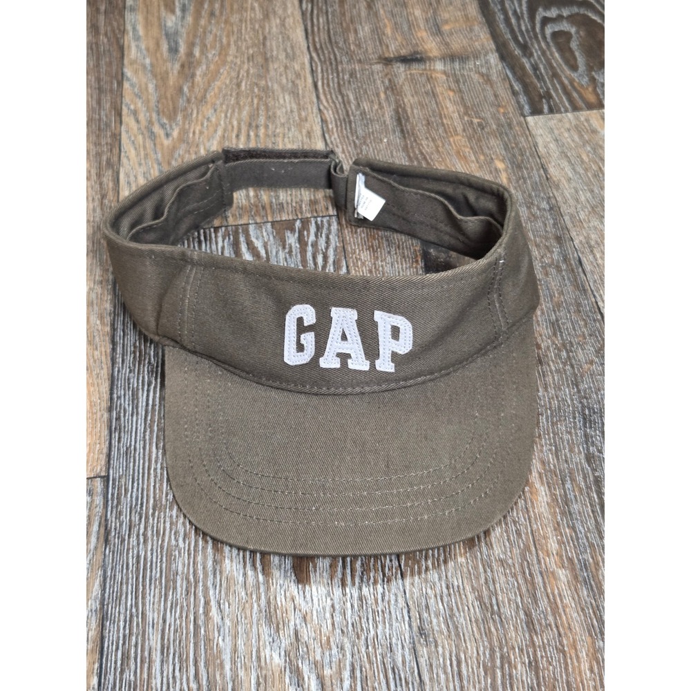 Gap Visor Hat Mens Womens Brown Blue Embroidered Logo Adjustable Summer